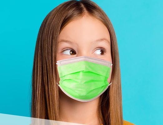 Niet-steriliserend 3 laag Eardrop wegwerpgezichtmasker voor kinderen Tieners 14,5*9,5 Cm