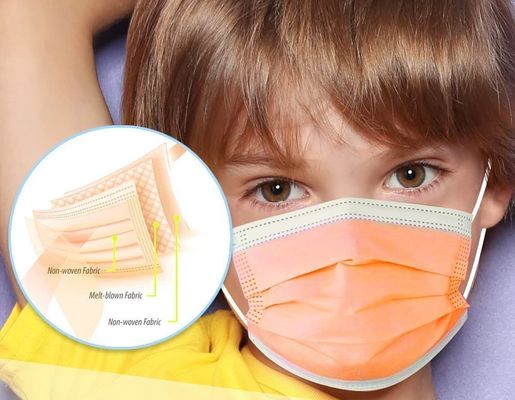 Niet-steriliserend 3 laag Eardrop wegwerpgezichtmasker voor kinderen Tieners 14,5*9,5 Cm