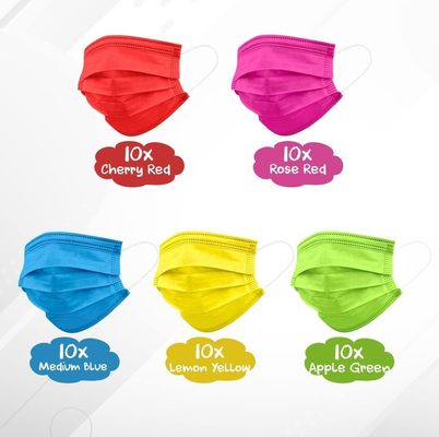Niet-steriliserend 3 laag Eardrop wegwerpgezichtmasker voor kinderen Tieners 14,5*9,5 Cm