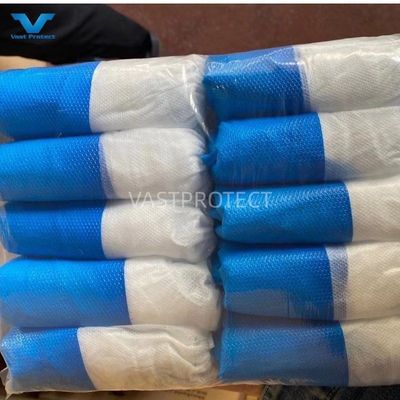 PP CPE Anti-Slip Blauw Wit Elastisch VPT-Schoenbedekking Voor Bescherming Eenmalig Bescherming