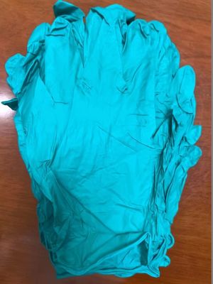 Blauwe nitrilhandschoenen zonder latexpoeder ISO-gecertificeerd 240 mm lengte voor voedselbehandeling