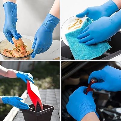 Voedselvrije V202 Proefvrije Beschermende Nitrilhandschoenen voor eenmalig gebruik Geen latexpoeder