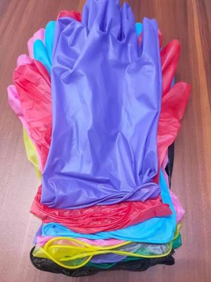 Poedervrije wegwerphandschoenen van blauw vinylnitrile voor medisch onderzoek en reiniging