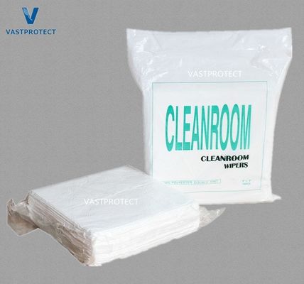 9&quot; x 9&quot; Laser verzegelde rand Cleanroom Wipers 100% Polyester Lintvrij Duurzaam Materiaal
