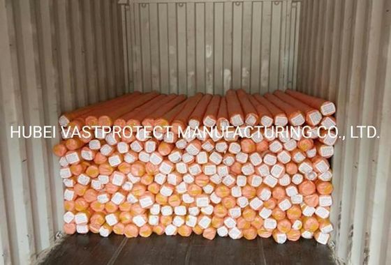 3.65m breedte dubbelzijdig oranje PE-doekrol met papieren kerncoating dubbelzijdig
