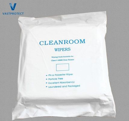 Lintvrij 9 * 9 inch Polyester Microfiber Cleanroom Wipers voor optische lenzen Waterdicht